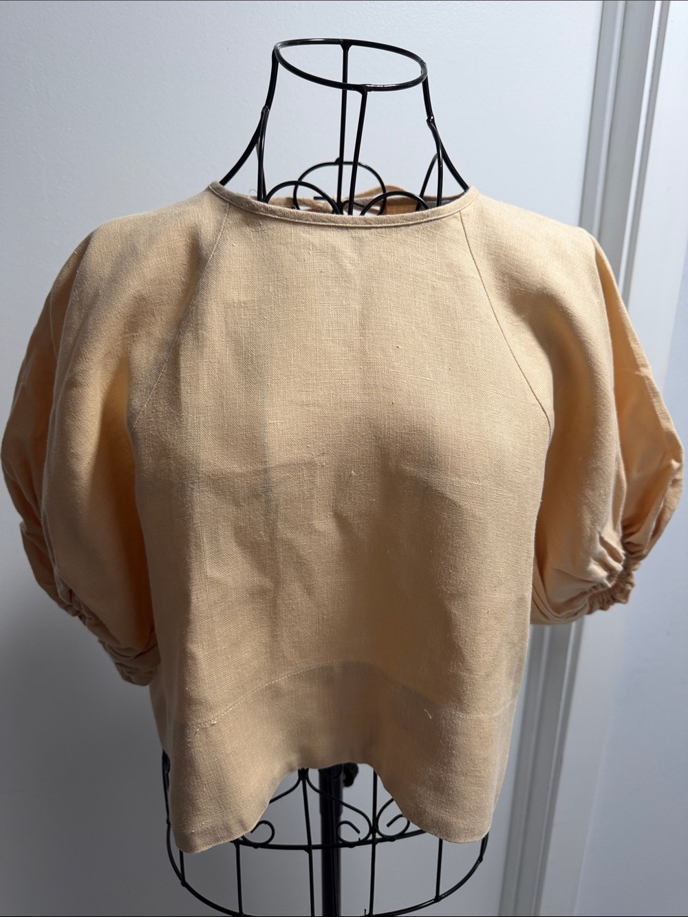 Shona Joy Peach Puff Boxy Short Sleeve Top